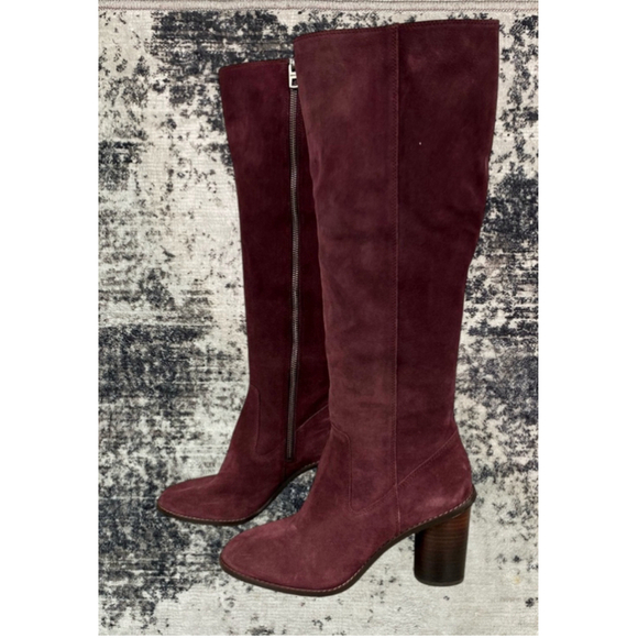 COACH authenticated Ombre Suede Tall Knee High Boots, Size 9 - Picture 4 of 8